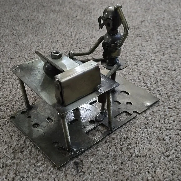 Handmade Recycled Motorcycle Parts Sculpture – Industrial Art - Picture 3 of 10